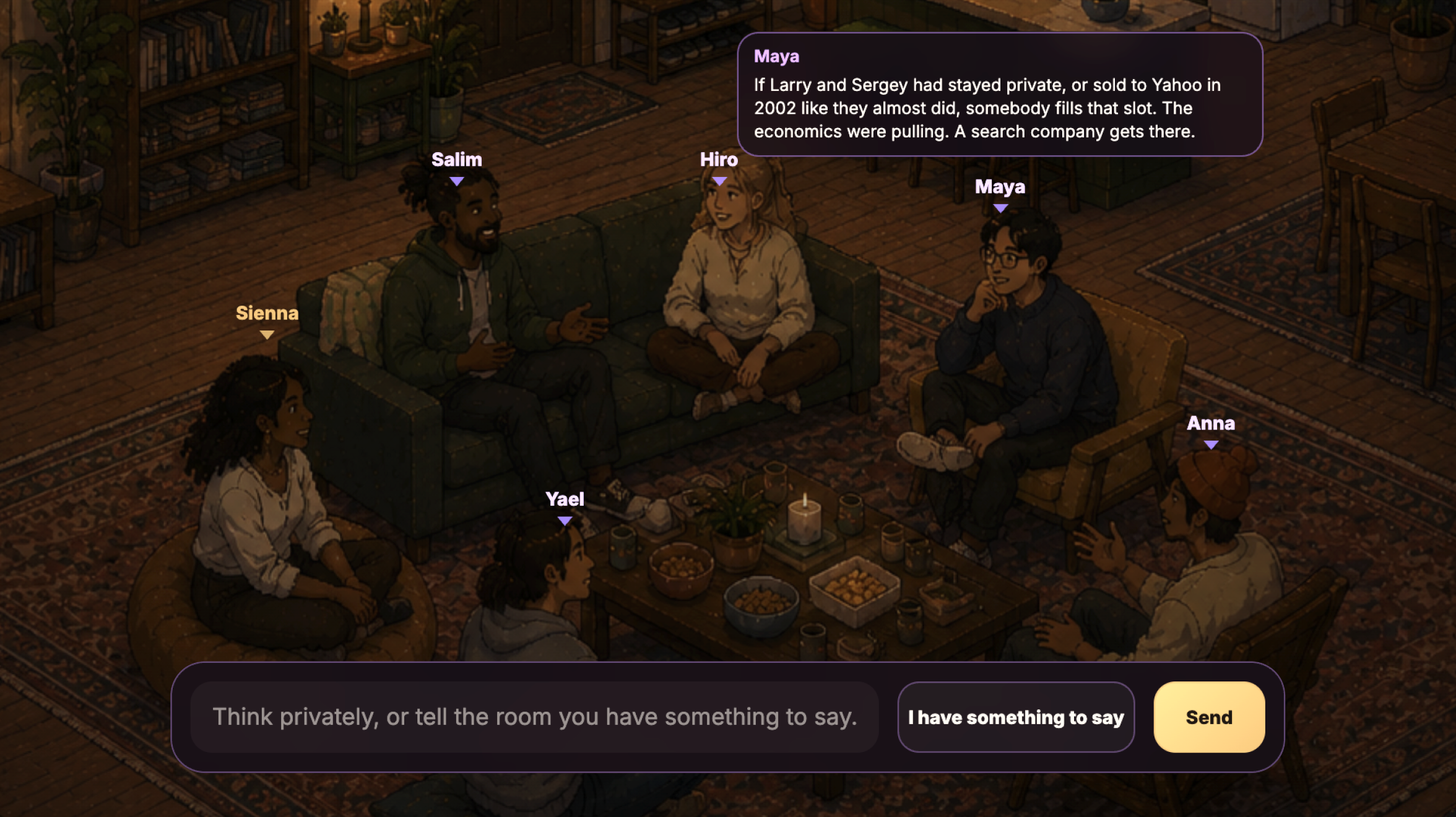 A room gathers
